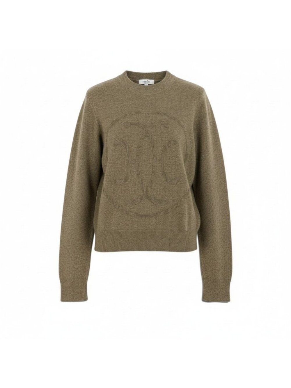 Hermes AW H Lift Cashmere Knit Sweater Brown 36